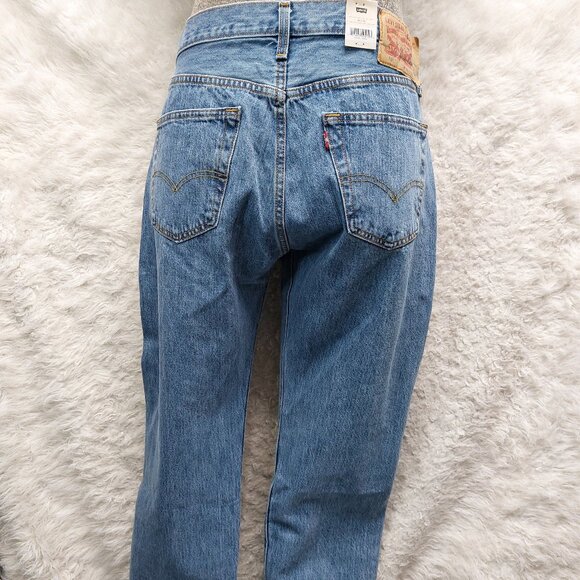 Levi's Other - Levi's 501 Man's Blue Regular Through the Thigh Straight Legs Fly Buttons Denim